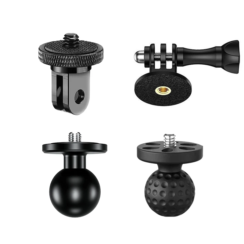 Tripod Adapter Mounts for Gopro13/12 DJI Action5/4 Insta360X5/X4 1'' inch Ball Head Adapter for Mount Motorcycle Handlebar Clip