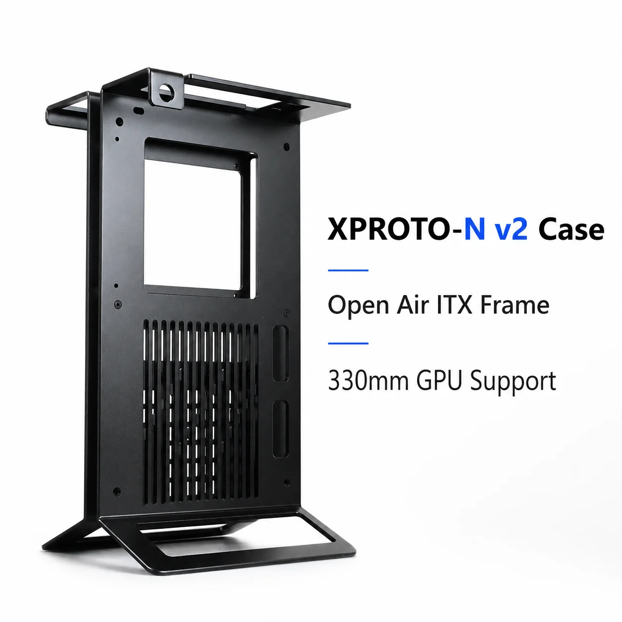 XTIA XPROTO-N V2 Open Air Mini ITX Case 4mm Aluminum SFF Frame Support SFX SFX-L PSU 330mm GPU DIY Gaming PC Chassis