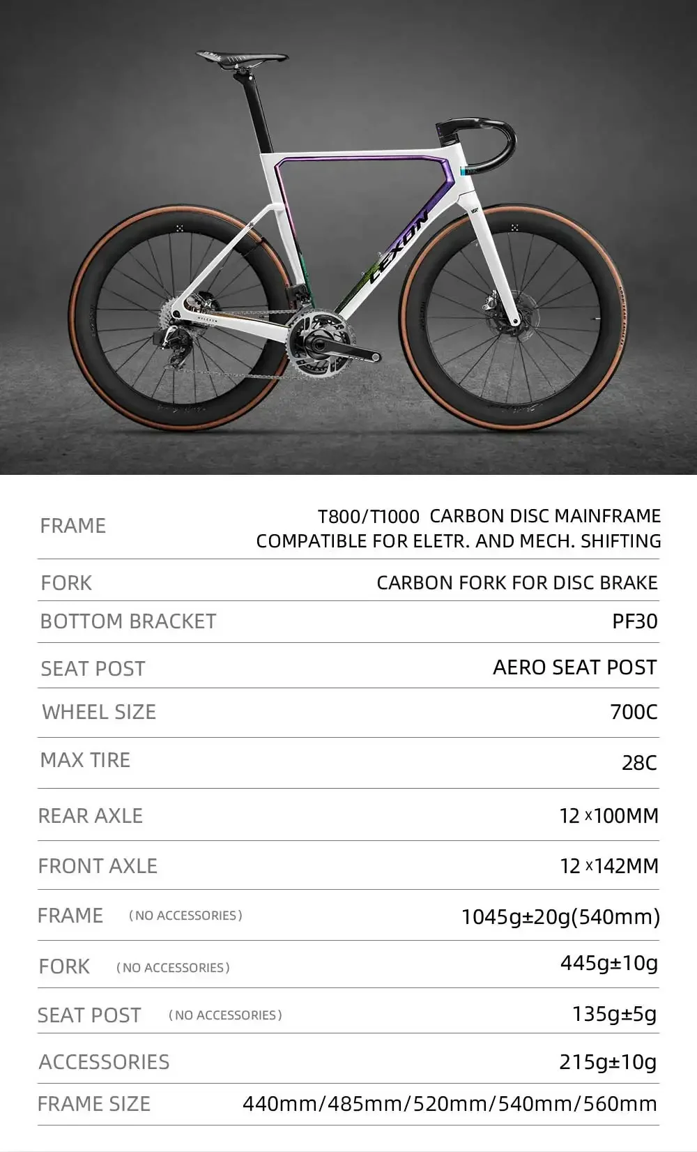 Lexon VISRT Carbon Frames Road Bike Frame Disc Brake Full Inner