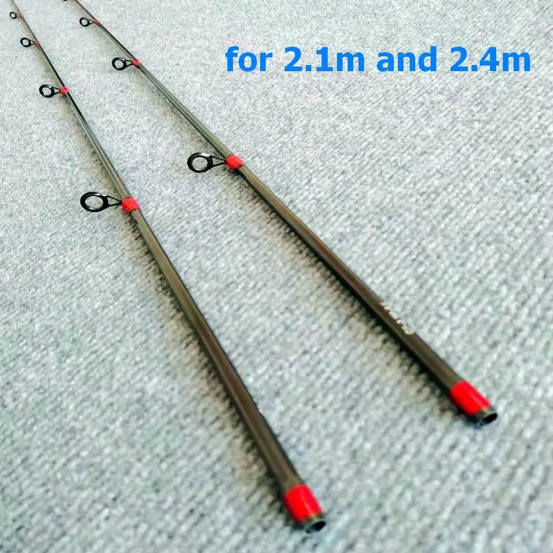 TP01 SEC01 1 Pieza 2.1m 2.4m Sección 1 Repuesto de Punta de Caña de Pescar Spinning MH Sección Superior de Reparación para Cañas 108cm 120cm 136cm