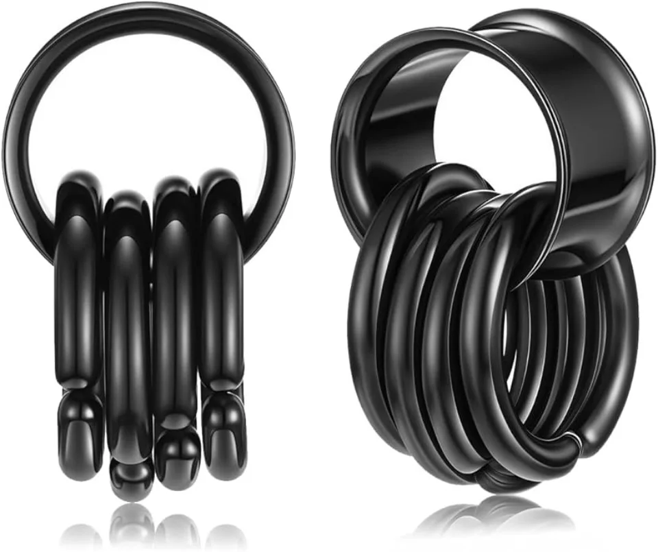 1 Paar Creolen aus 316L-Edelstahl, Ohrstöpsel, Ohrtropfen, Tunnel, hypoallergen, Ohr-Expander, Piercing, Körperschmuck, 8–16 mm – Detail 10