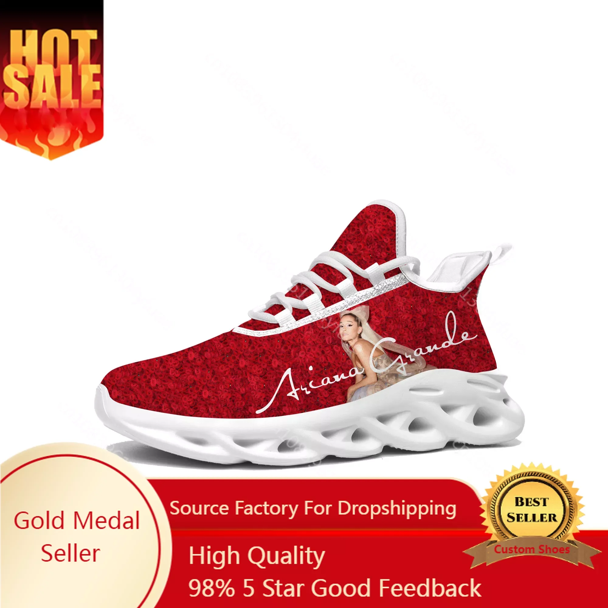 

A-Ariana Singer Pop Yes, And Flats Sneakers Mens Womens Teenager G-Grande Sports Running Shoes Custom Lace Up Mesh Footwear