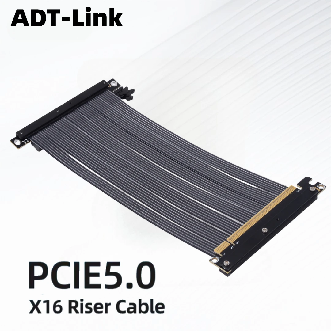 185mm Pcie 5.0 X16 PCI Express Riser Cable 90 Upright Reverse Newest GPUs RTX 5090 Video Card Mini ITX Chassis 16x Graphics Card
