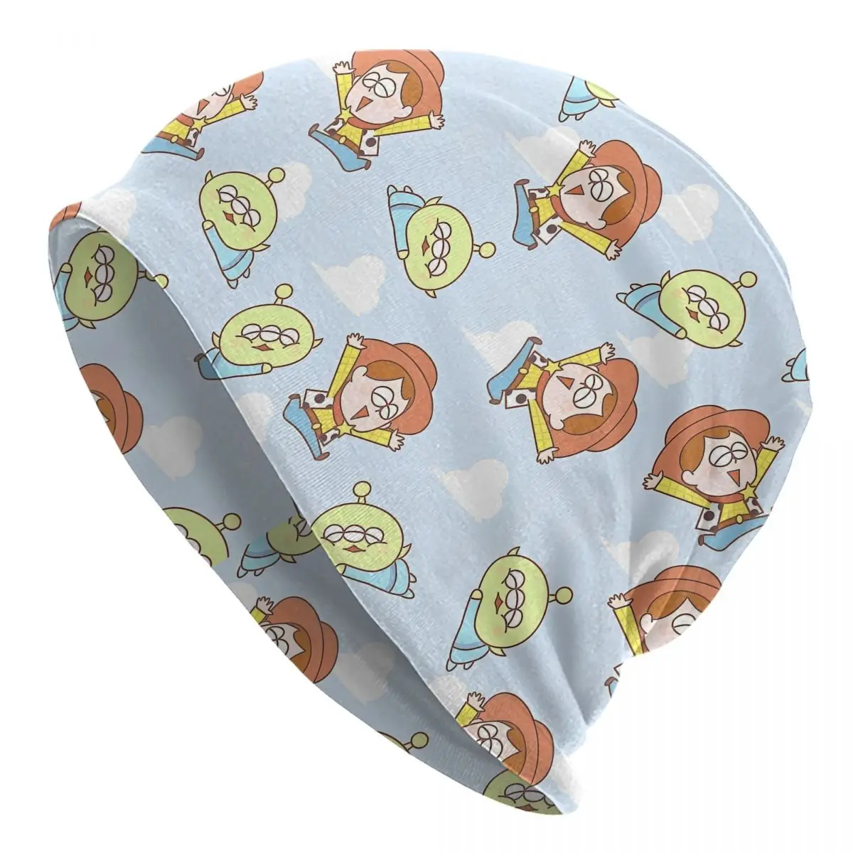 

Cute Cartoon Toy Story Bonnet Hat Hip Hop Street Kawaii Woody And Aliens Skullies Beanies Hat Men's Women's Multifunction Caps