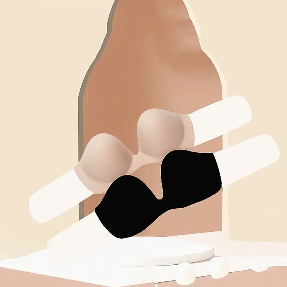 บราไร้สายซิลิโคนไร้รอยต่อ ป้องกันการหย่อนคล้อย กระชับ ซับแรงกระแทก แผ่นเสริมหน้าอกแบบซ่อน ยกกระชับทรง บราไร้สายสำหรับงานปาร์ตี้