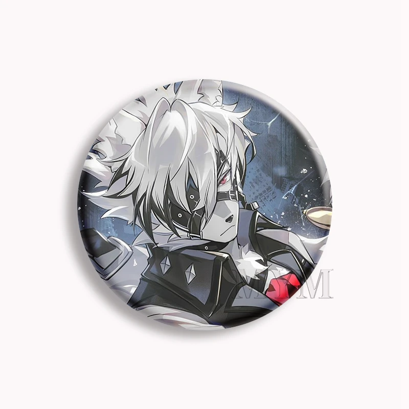 Game Zenless Zone Zero Von Lycaon Funny Meme Button Pin Anime Character Brooch Badge Bag Decor Fans Gamer Collect Friends Gift