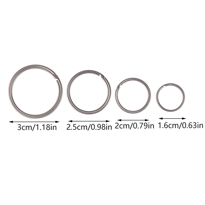 Multi Clock Specification Car Keyring Titanium Alloy Side Push Ring Metal Keyring Outdoor Tool