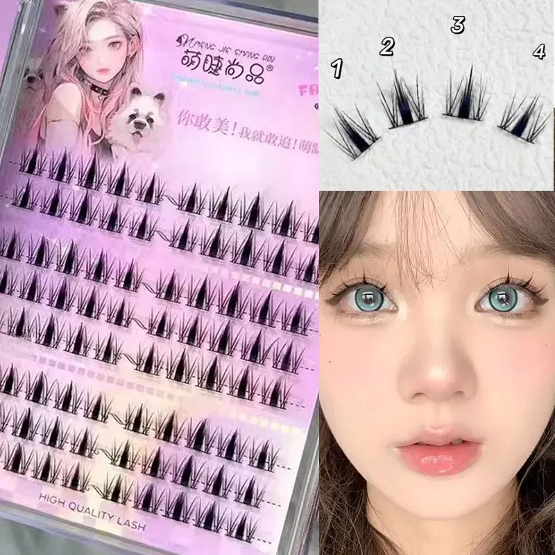 Daily Lashes Diy Lash Extensions Individual Eyelashes Manga Lashes Natural Style Eyelash Clusters Eyelash Bundles Wispy Lashes