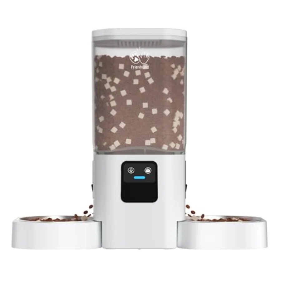 

5G WiFi Automatic Cat Feeder with HD Camera for 2 Cats Night Vision 7L Auto Food Dispenser for Multiple Pets Detachable Design