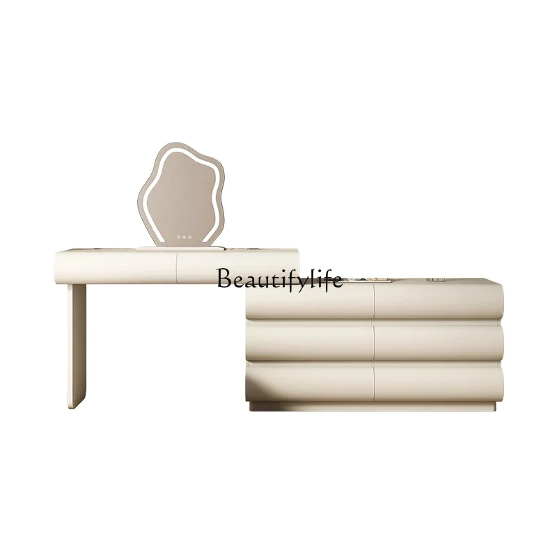 

FG11Cream wind dresser bedroom Internet celebrity bedside modern simple solid wood small dressing table