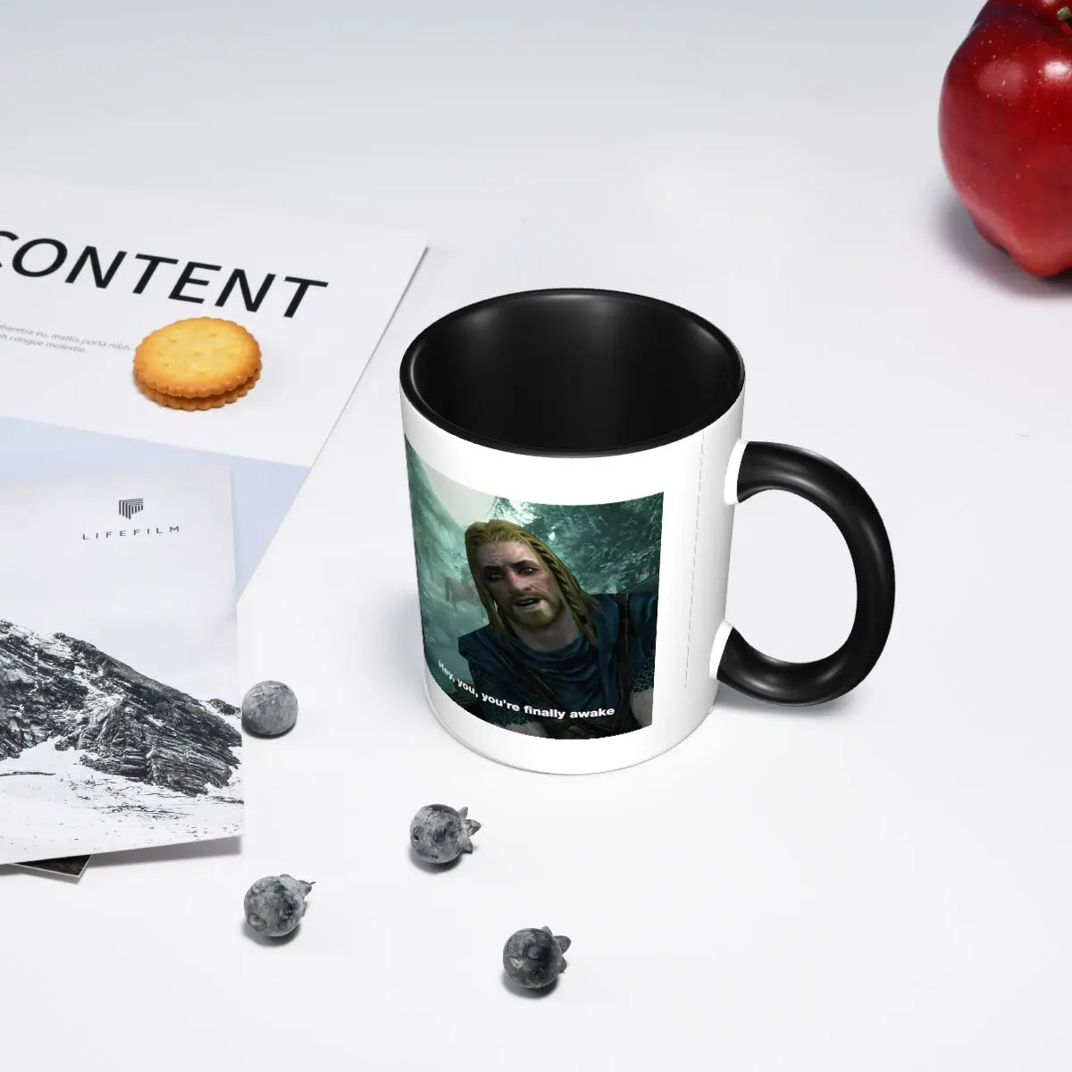 يا أنت أخيرًا مستيقظًا Skyrim القدح مضحك أكواب القهوة السيراميك أكواب الشاي كوب حليب درينكوير هدية للمرأة والرجل #3