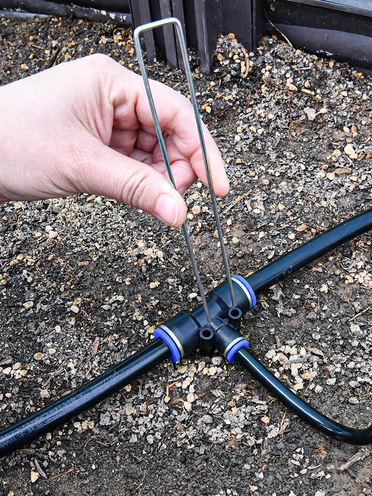 25mm U-Shaped Ground Plug Accessories Fixed Tee Automatic Watering Universal Spray Ground Spike Fixed