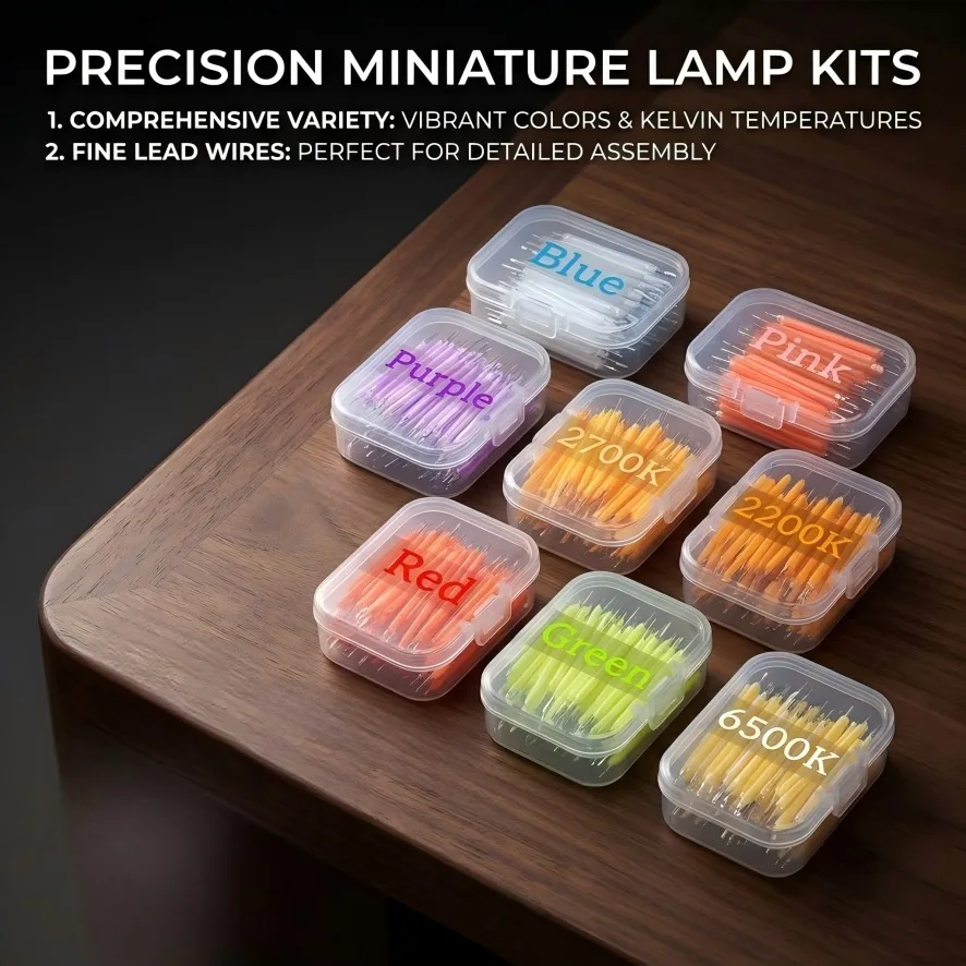 5~100PCS LED Filament 3V Edison Bulb Lamp Multicolour Parts Incandescent Light Diodes Accessories Holiday Lighting Decoration