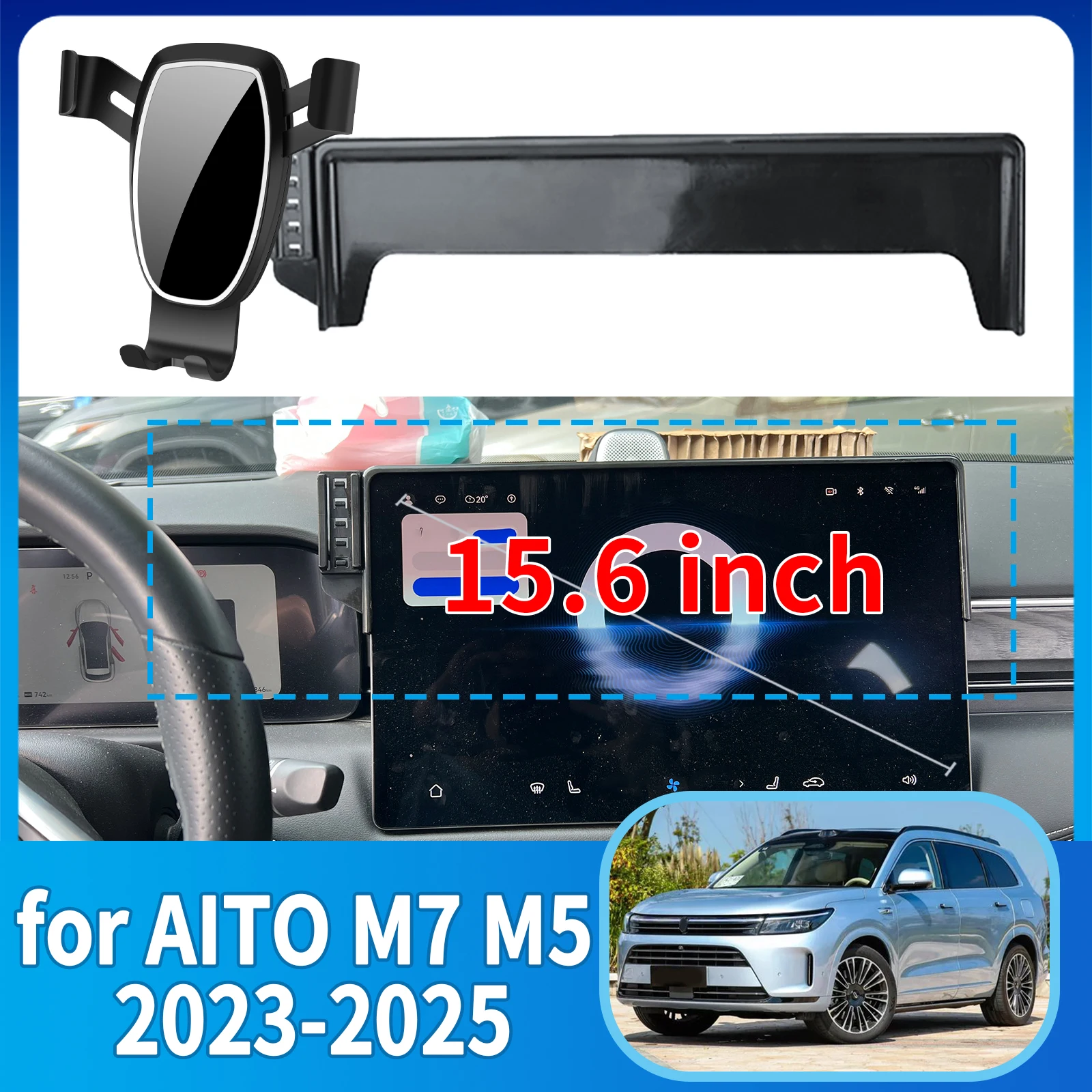 

fit for AITO M7 M5 2023 2024 2025​​ Anti-Shake Screen Base Phone Holder Mount Stand ​​ Dedicated Car​​ accessoires