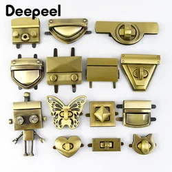 4Pcs Metal Brass Twist Turn Lock Bag Locks Buckles Handbag Closure Snap Clasps for Purse Replacement DIY Hardware Accessories