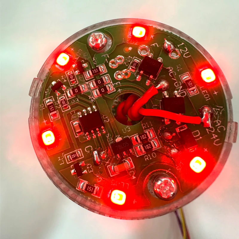 Wit Transparant Shell Driekleurig Alarmlicht Led Mechanische Apparatuur Foutindicator Rood Geel Groen Zoemer Waarschuwingslampje