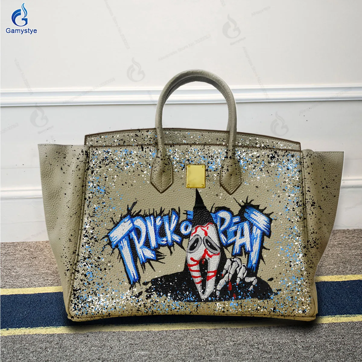 

SKULL BAGS Printed Customize Art Bags Genuine Leather Women Bags Top-Handle Bags Cross Body Bags Bolsas Marcas