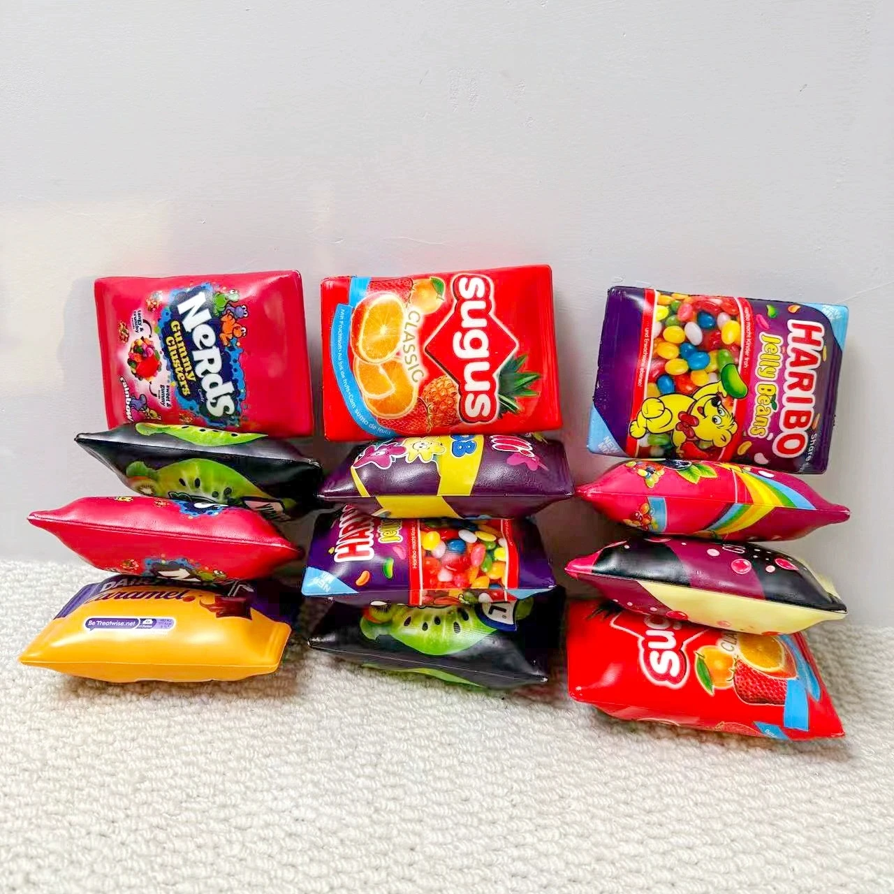 Slow Rebound Simulation Candy Bag Squishy Toy PU Soft Squeeze Fidget Toy Stress Relief Desktop Ornament Adult Birthday Present
