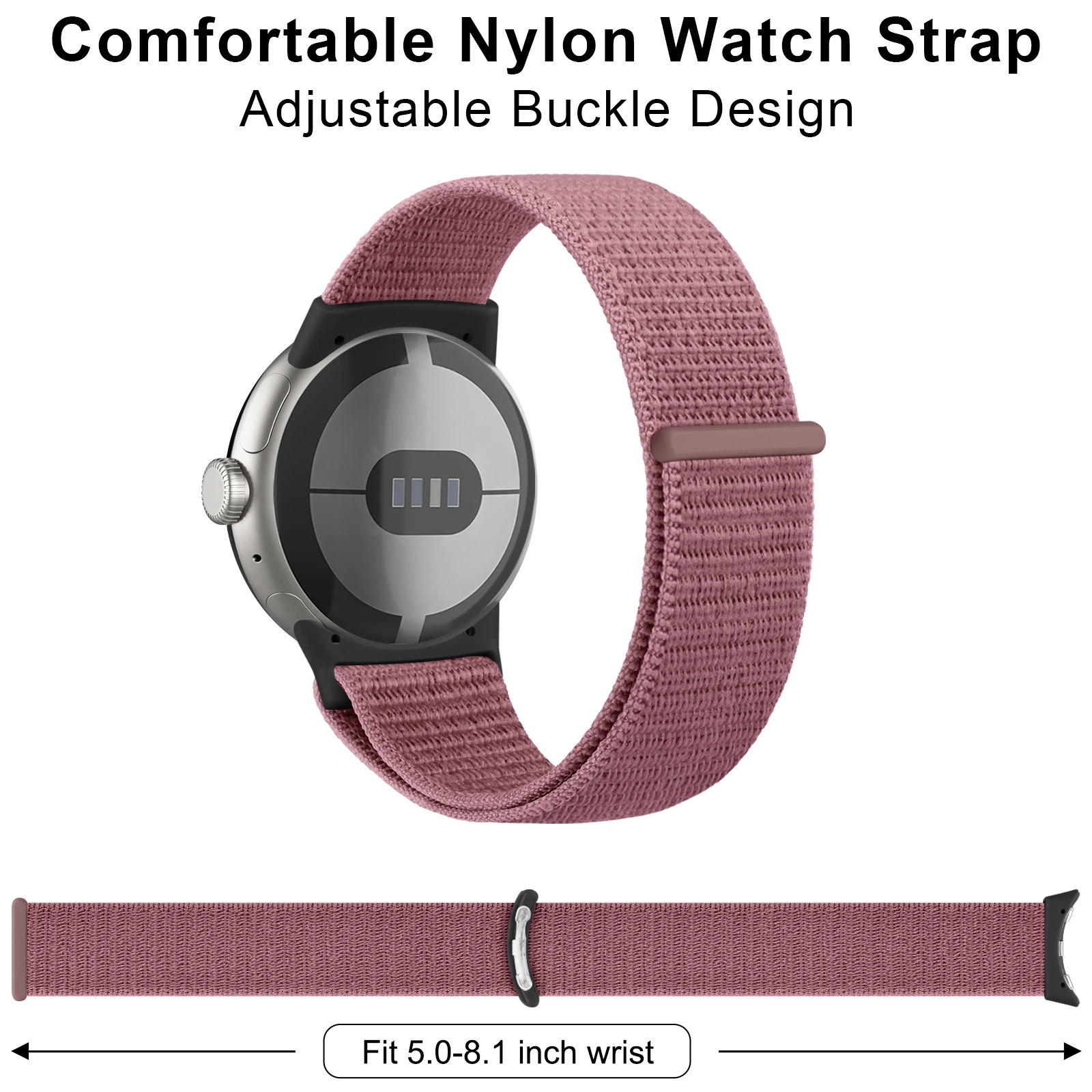 Nylon Band For Google Pixel Watch 1 2 Strap Adjustable Bracelet For Google Pixel Watch 3 41mm Solo Loop Watchband Accessories