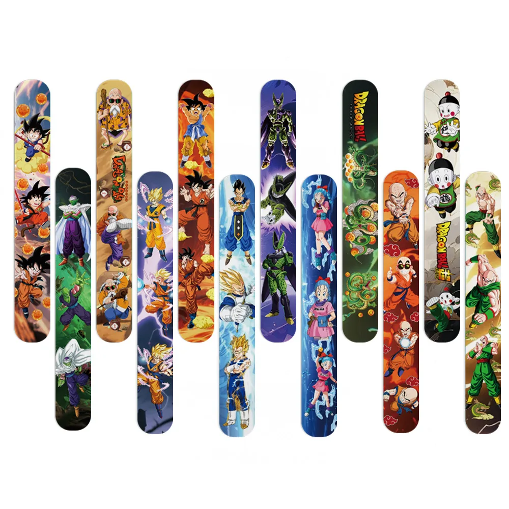 12/24/36개 애니메이션 드래곤볼 슬랩 팔찌 생일 파티 장식 손목 팔찌 파티 선물 크리스마스 선물