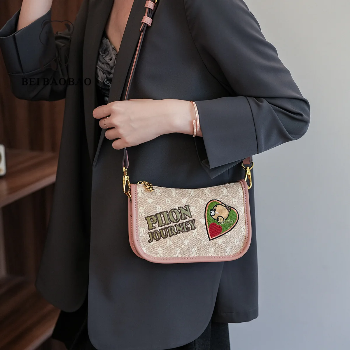 

Beibaobao 2024 New Versatile Shoulder Bag Large Capacity Crossbody Bag Casual Bag Commuter Classic Women's Bag Handbag
