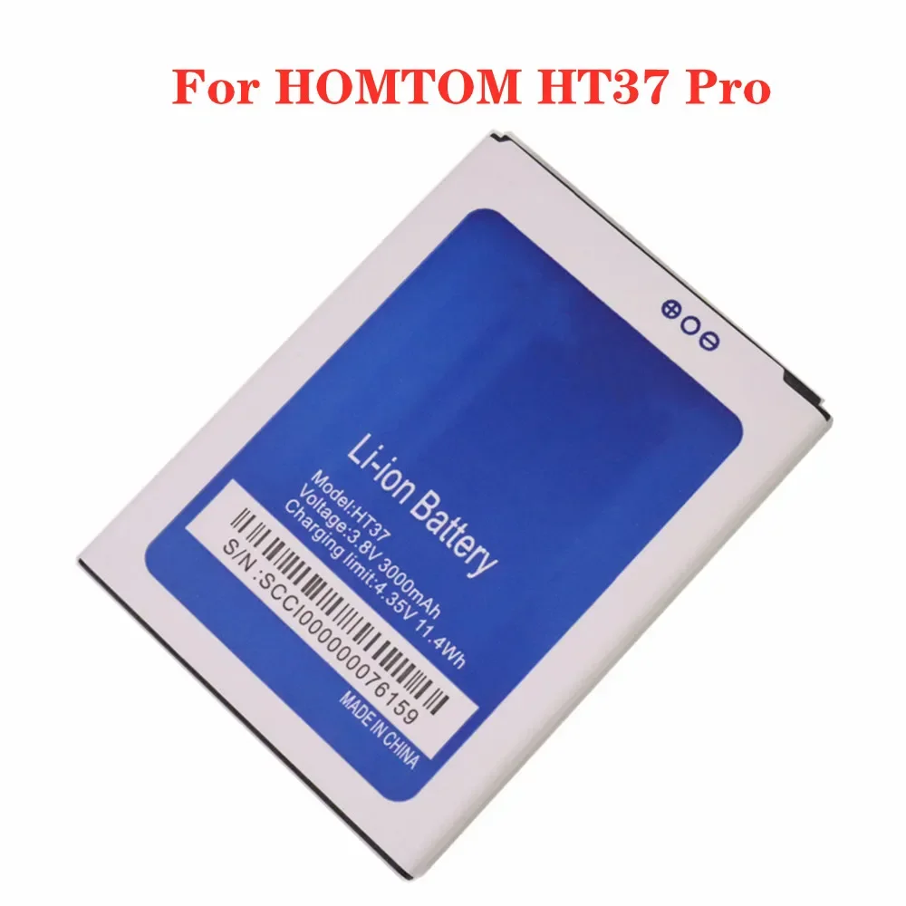 

High Qualtiy HT37 Original Replacement Battery For HOMTOM HT37 Pro 3000mAh Mobile Phone Battery