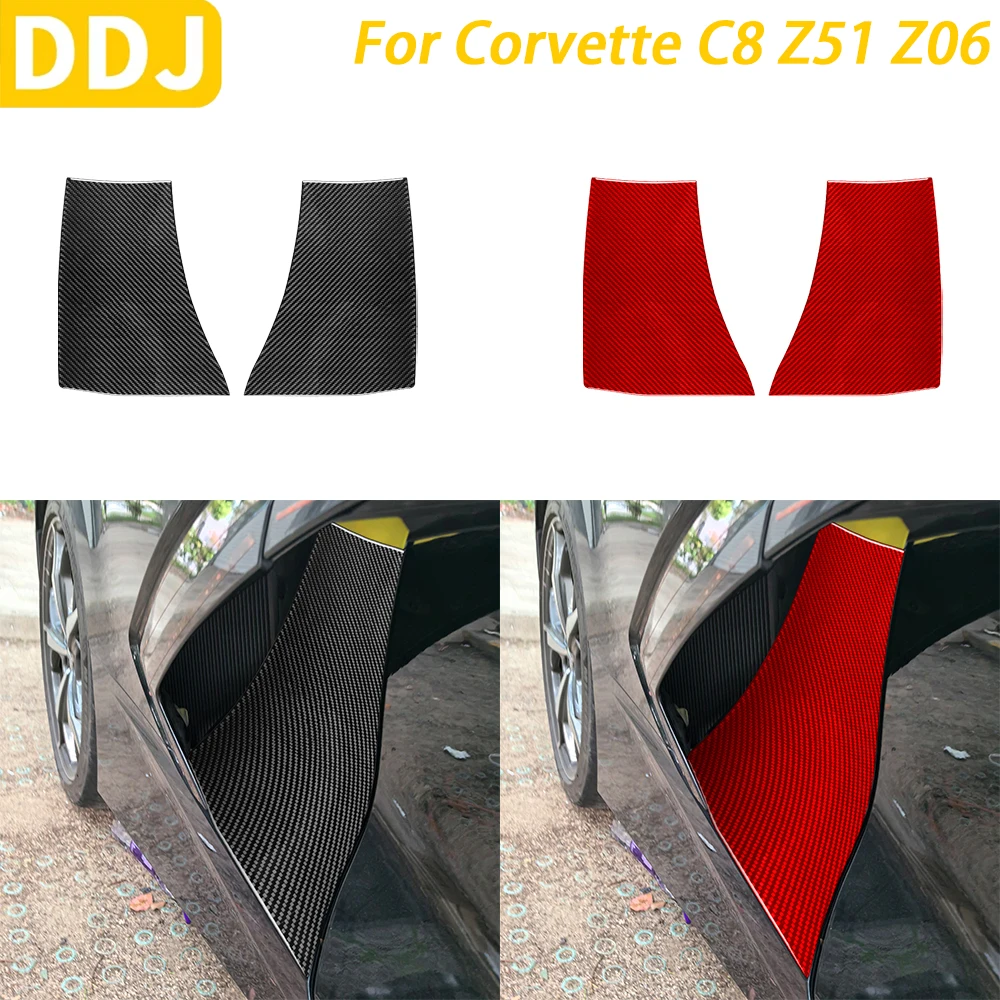 

For Chevrolet Corvette C8 Z51 Z06 Car Accessories Carbon Fiber External Door Side Intake Vent Panel Cover Decoration Sticker
