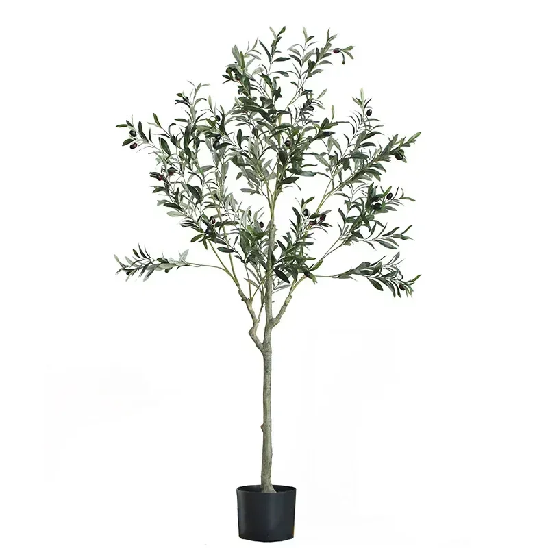 

Olive Tree Potted Simulation Green Plants Faux Olive Tree Bonsai for Indoor Outdoor Home Garden Floor Decoration