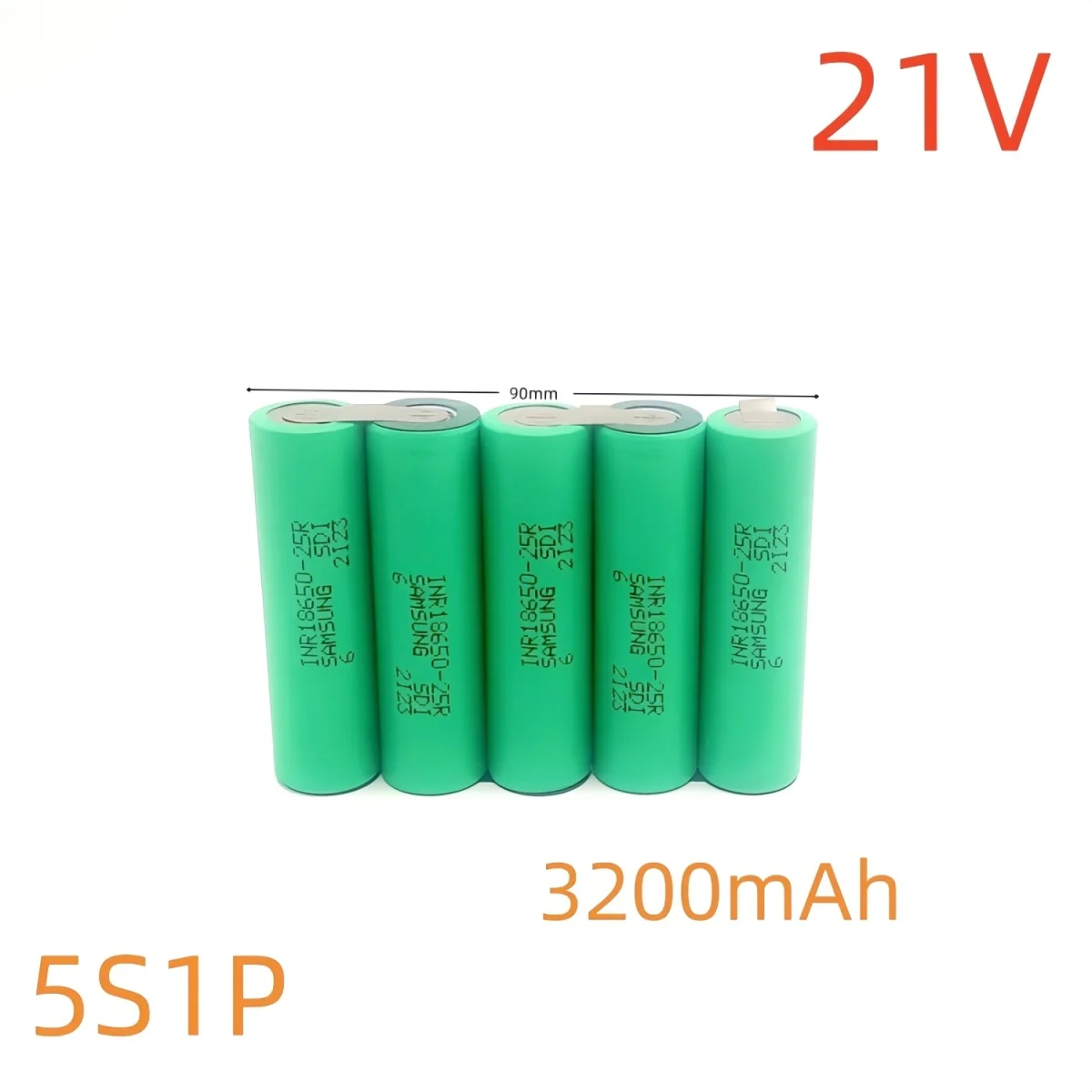 Customized 18650 25R 2P lithium battery pack, 2S-7.4V 3S-12.6 4S-16.8V 5S-21V 6S-25.2V suitable for screwdrivers