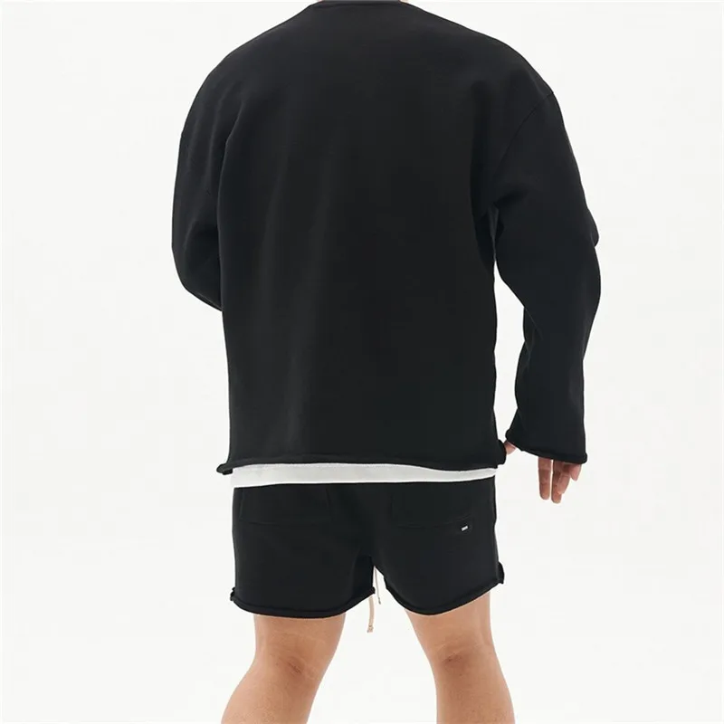 Spring Casual And Fashionable Men's Pullover, Sports And Fitness Training, Men's Running Sportswear, Men's Solid Color Top