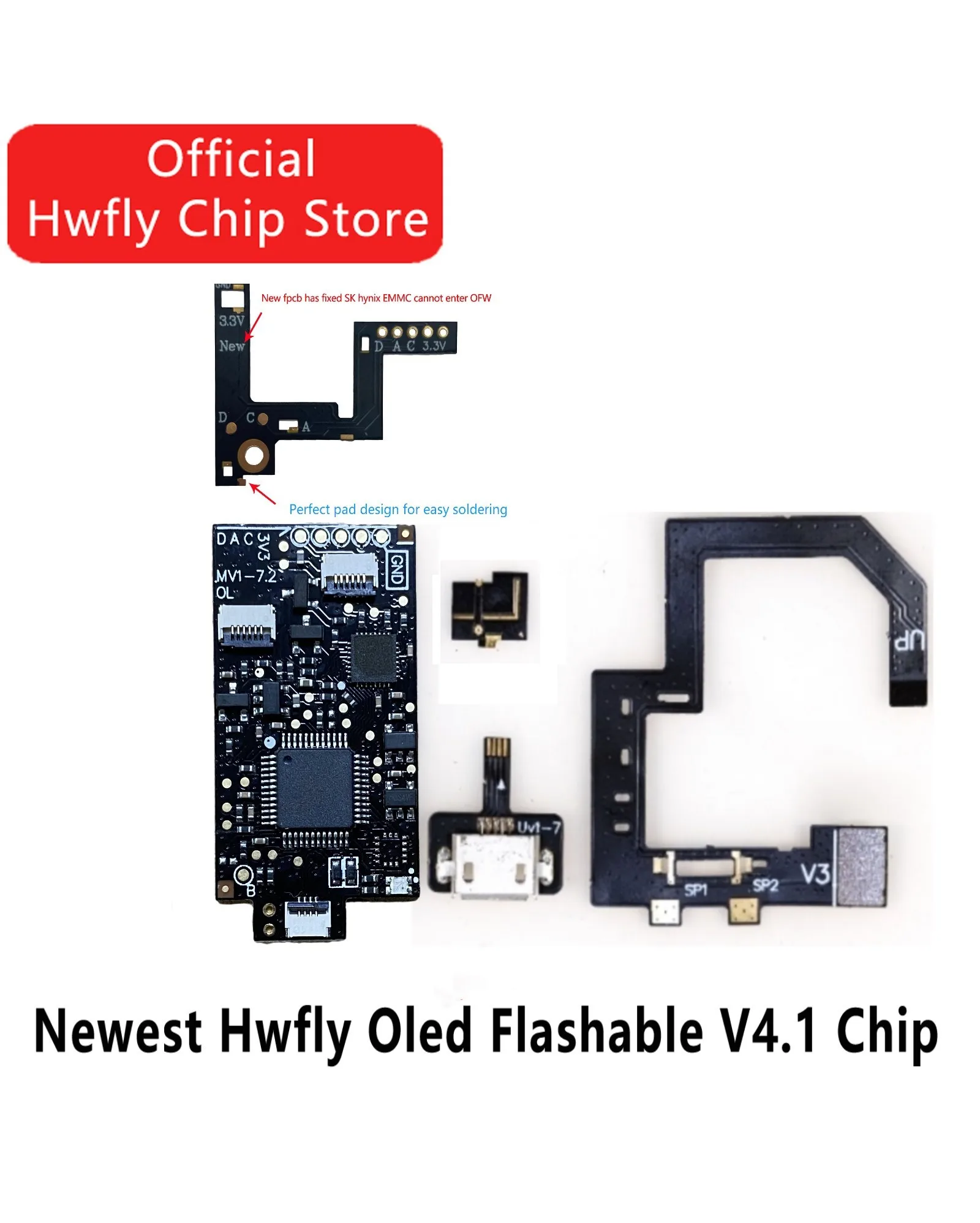 Go! Hwfly Oled 4th Generation V4 V5 INSTINCT V6 Chip Support Oled Console Upgradable and Flashable Original Official Wholesale