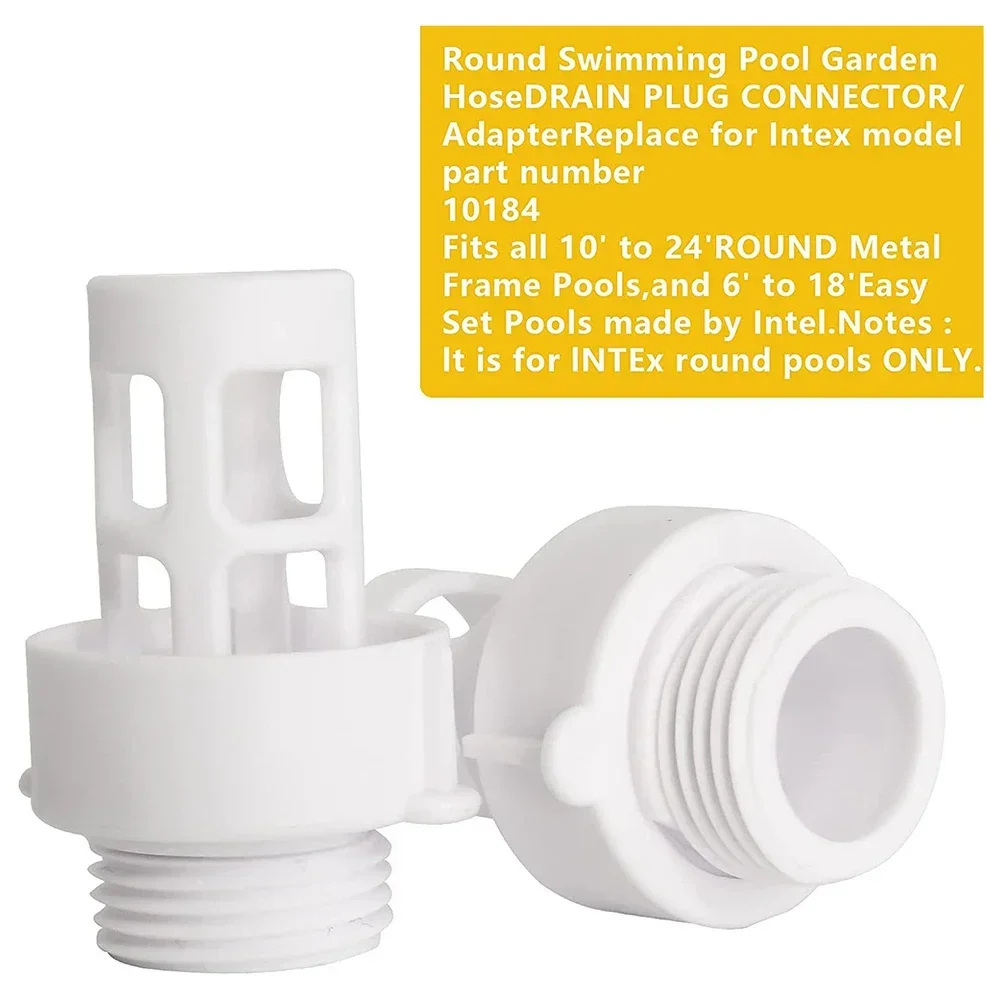 

Drain Adapter Connector Replacement Round Swimming Pool Spare Parts Accessories Drain Plug Connector Garden Hose