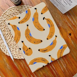 Banana Peach illustration ipad case For iPad Air 4 5 iPad Pro 2020 Cover for iPad 10.2 8 7th 10.9 12.9 Pro 2021 Mini 5 6 Case