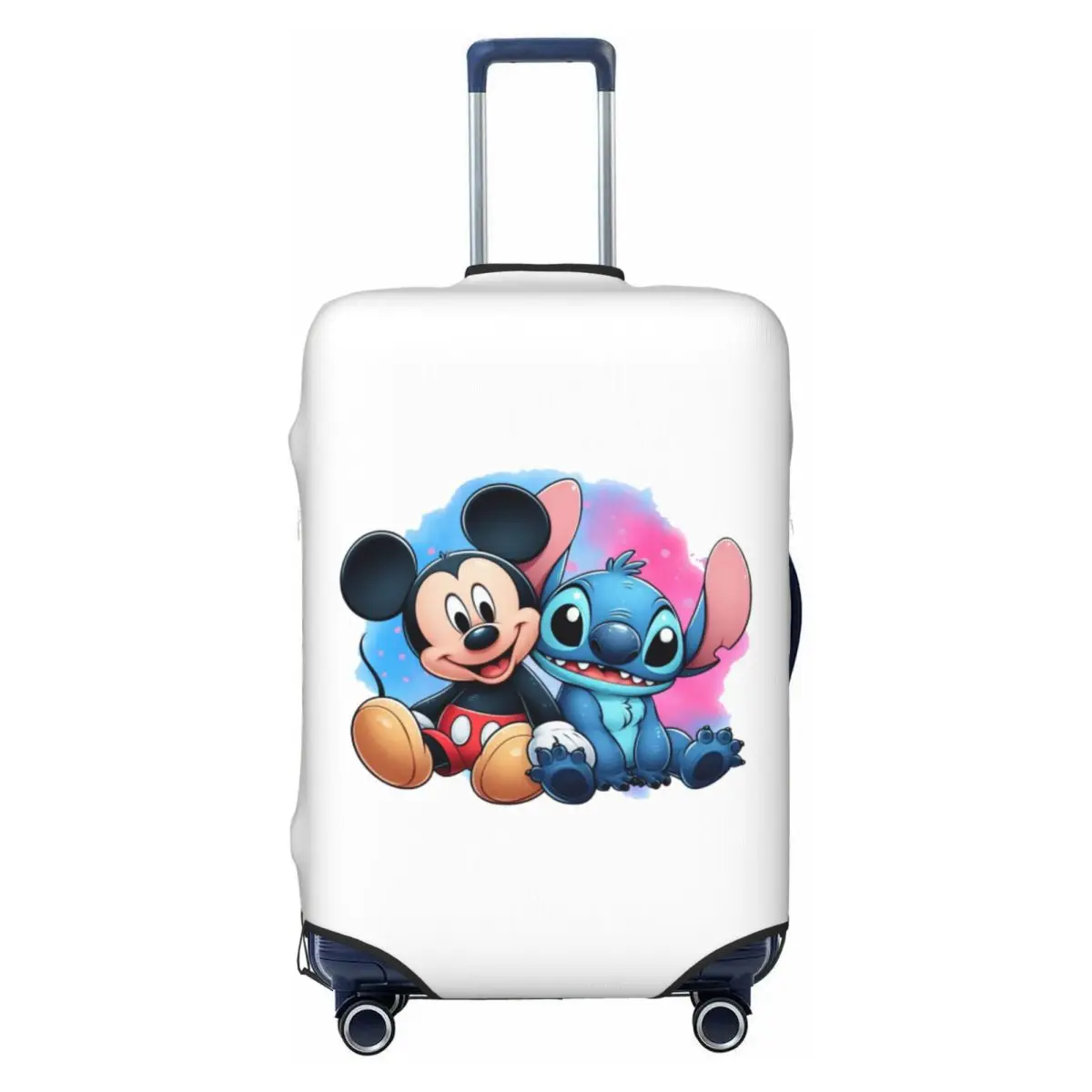 

Эластичный защитный чехол для чемодана с изображением Микки Мауса, аниме-персонажей и Стича, подходит для чемоданов 18-32 дюймов