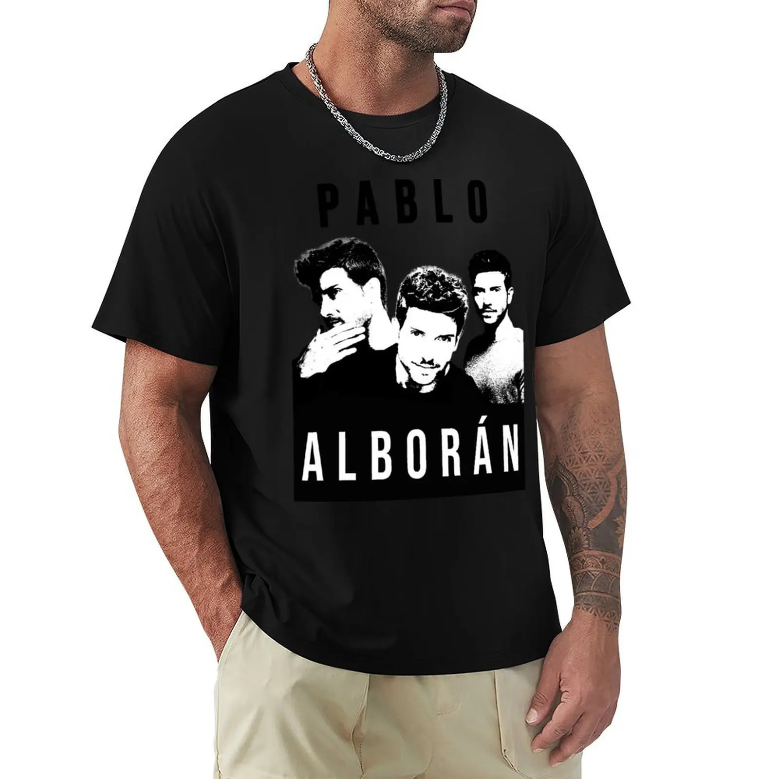 Pablo Alborán Retro T-Shirt Novelty Graphic Tee Shirt