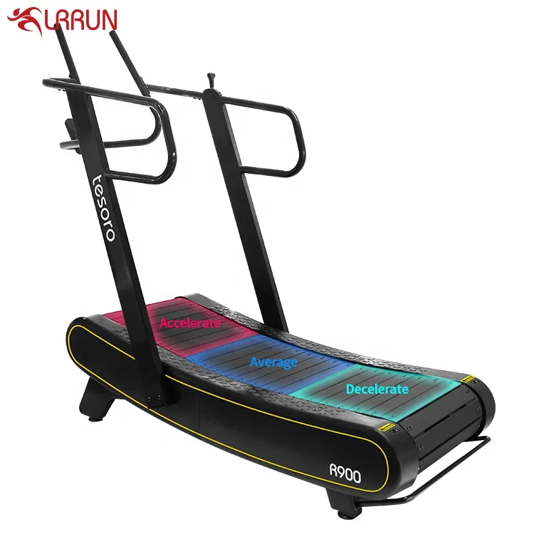 Wholesale Innovative  Gym Equipment with High-end Instrument and Magnetic Resistance bar Best Price Commercial Curved Treadmill
