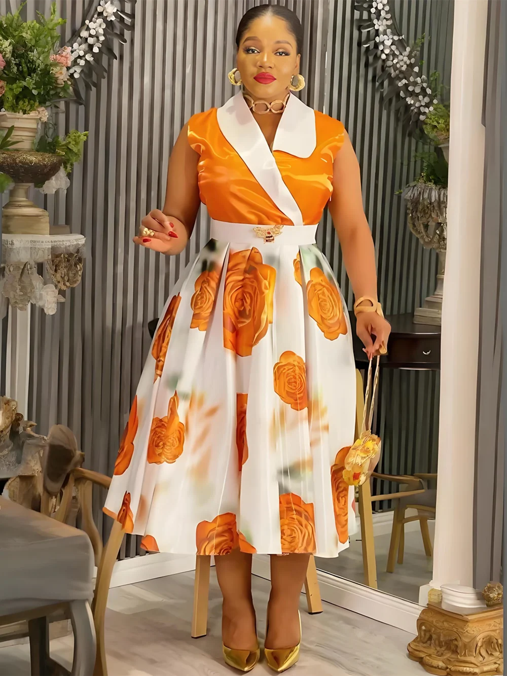 

Элегантные африканские платья для женщин, Дашики, Анкара, халат с принтом, вечернее платье без рукавов, большие размеры, Турция, длинное платье для дня рождения