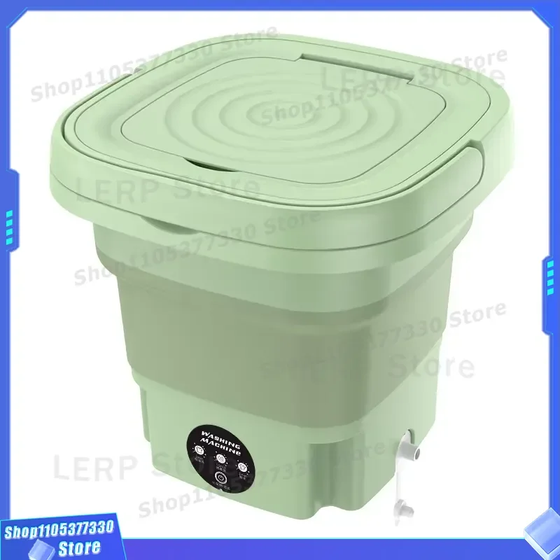 Portable Mini Washing Machine for Underwear Socks Baby Clothes Small Bucket Semi Automatic Dehydrator Compact Laundry Device