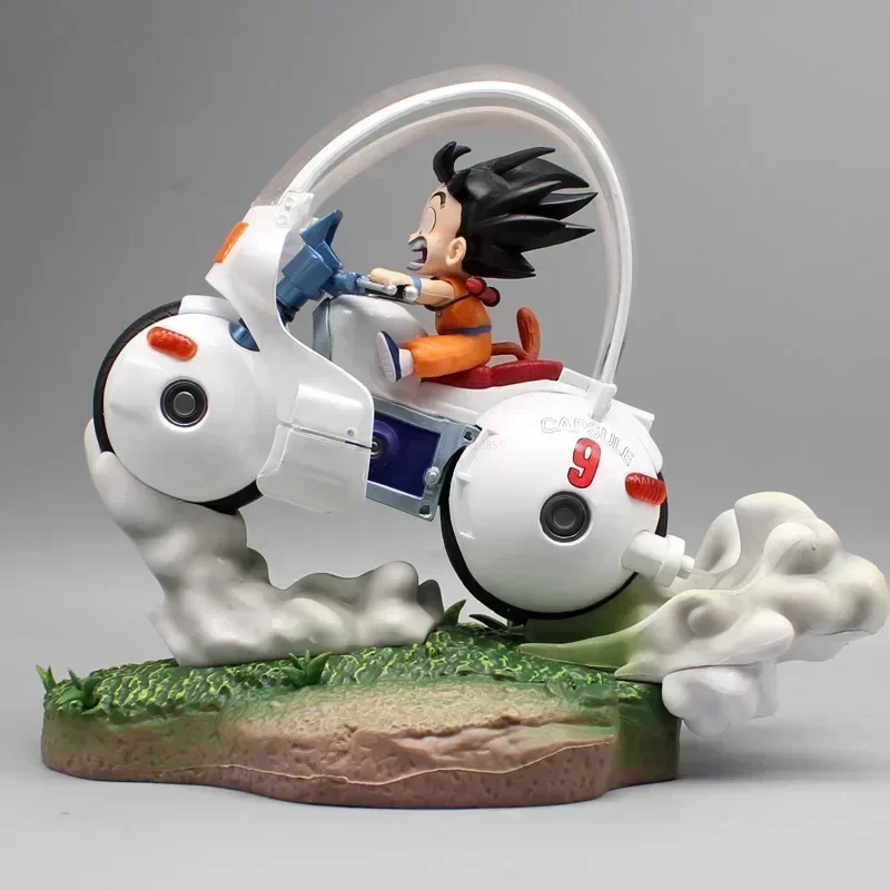 Dragon Ball Motorcycle Son Goku Anime Figures Pvc Action Figurine Statue Collectible Ornament Model Doll Toys Children Gifts