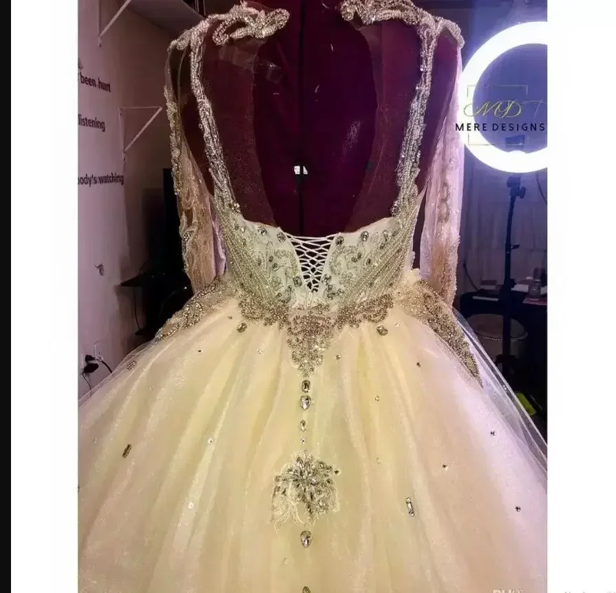 カスタム刺繍ビーズマーメイドブライダルドレスオーバースカートイリュージョンロングスリーブバックレスアフリカウェディングドレス花嫁用