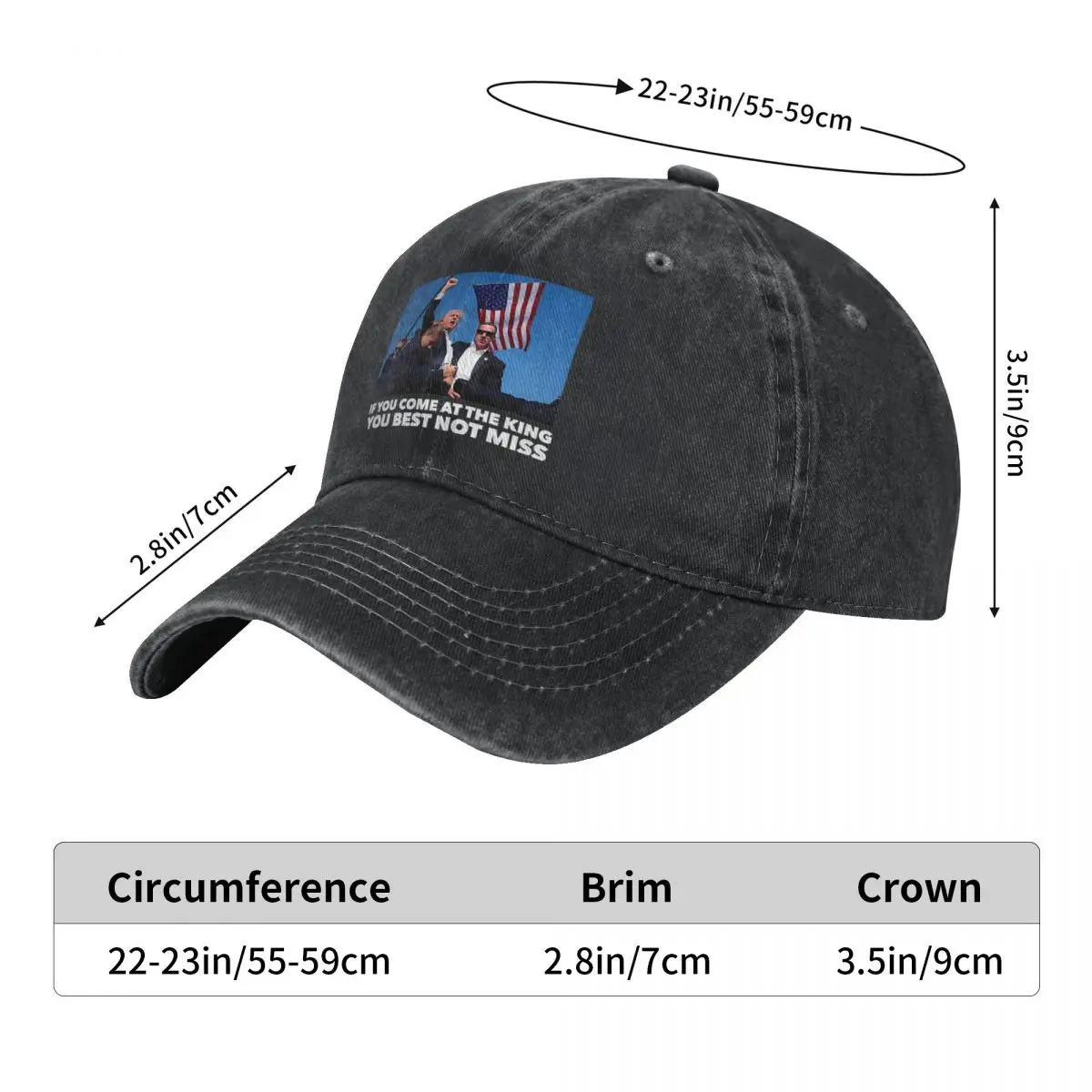 You Best Not Miss Trump Shooting At Trump Rally Denim Baseball Cap Trucker Dad Hat Summer Women Men y2k Sun-Proof Snapback Cap