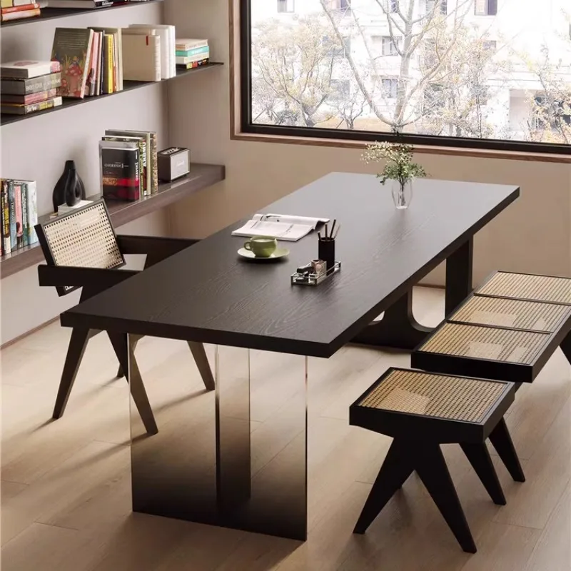 

Study Organizer Stand Table Party Unique Floor Nordic Luxury Office Table Modern Rectangular Tavolo Di Pranzo Luxury Furniture