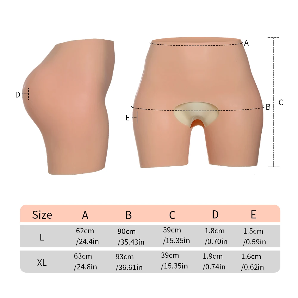 Silicone hip-lifting panties, thickened hip and buttocks, hip-lifting shaping underwear, buttocks filling pad.