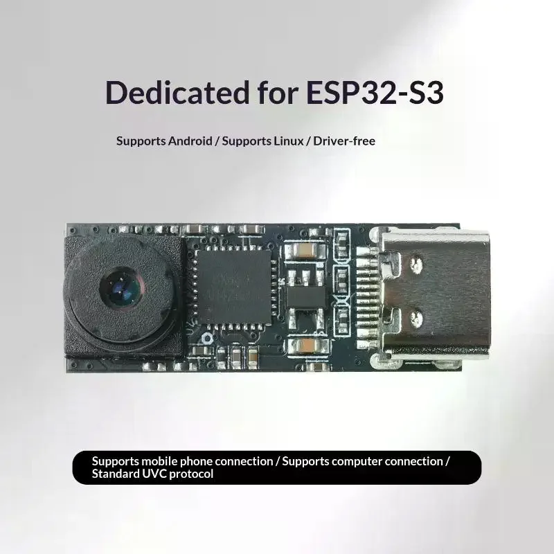 1Pcs Mini USB Type-C Camera Module ESP32-S3 Development Board 720P 1280*720 1MP 65 Degrees FOV M5-CSP Standard UVC Protocol