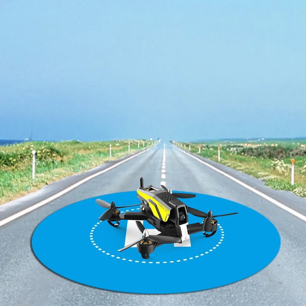 Drone Tech Aerospace Helipad Modern H Logo Arrow Circle Mat Non-slip Waterproof Outdoor Landing Carpet Rug for Home Decoration
