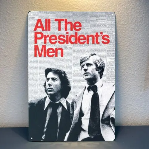 Y1,All The President;s Men Movie Metal Poster Tin Sign - 20x30cm Plate  -aluminum