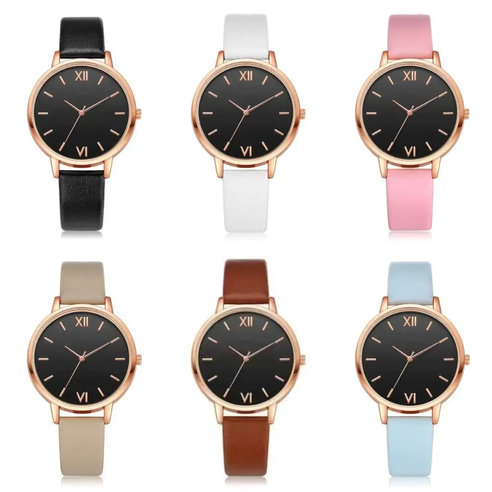 Analog Minimalist Design Quartz Watch Leather Band PU Strap Ladies Watch Luxury Band Trendy Strap Women's Watch Daily Use