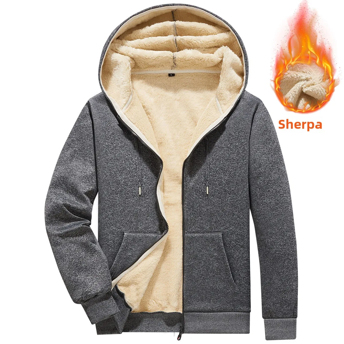 Sport all'aria aperta Fitness Corsa Giacca comoda e traspirante in lana di agnello Giacca da aviatore da uomo versatile e alla moda per l'inverno