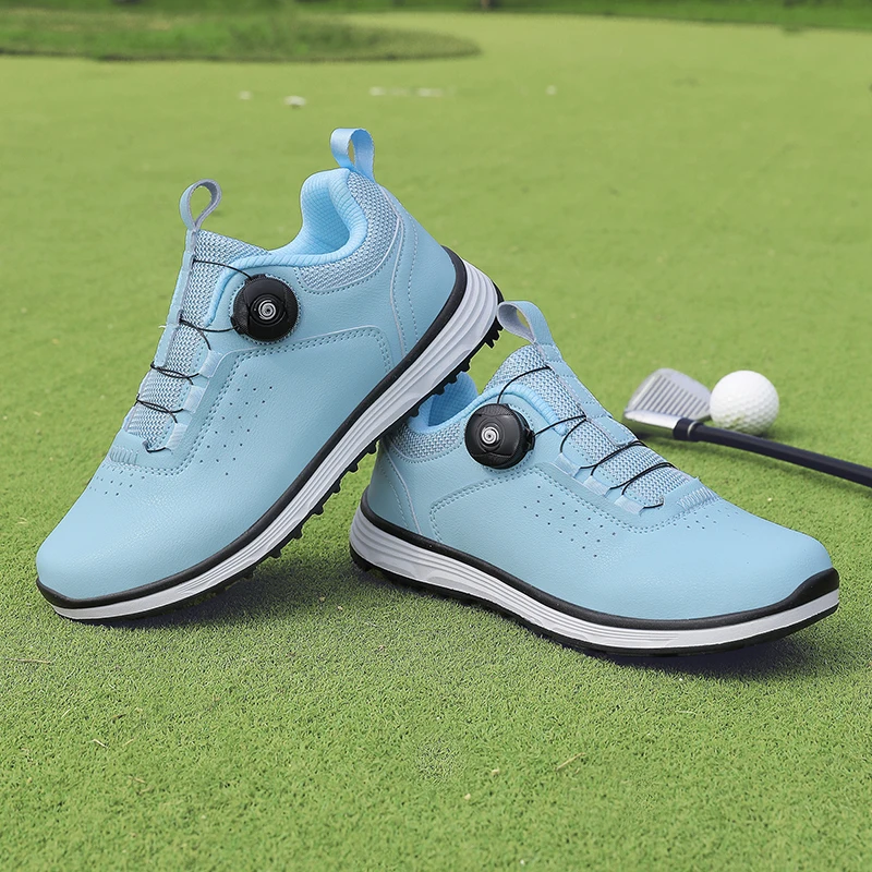 Sepatu Golf wanita, alas kaki Golf profesional nyaman anti Slip ringan