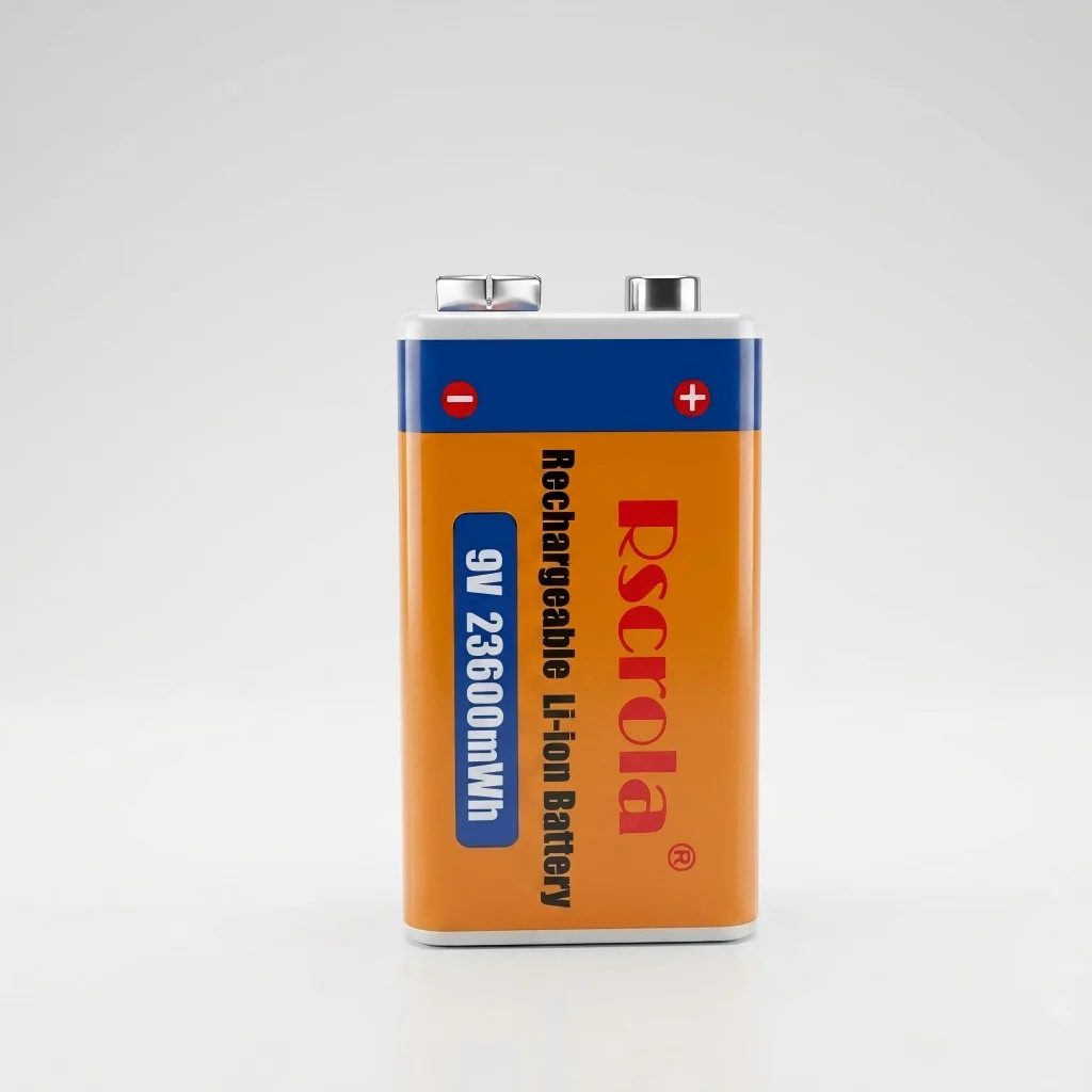 9V 23600mWh Li-ion Rechargeable Battery,USB Type-C Direct Charging Lithium Battery for Multimeter, Microphone, Toys,1500+ Cycles